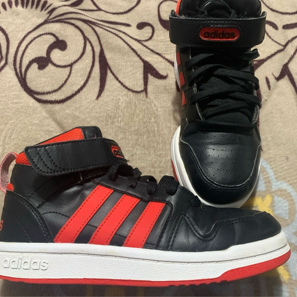 Adidas Post Move Mid Black Basketball Shoes PWJ001004 Kids Size 3